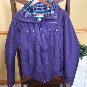 Purple and plaid Columbia jacket